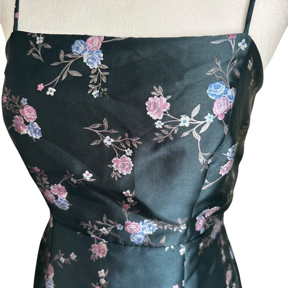 Lulus Made For Romance Navy Blue Floral Jacquard Sleeveless Mini Dress Size S - Picture 6 of 17